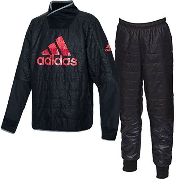 アディダス adidas Rengi 中綿 ウォーマートップ&パンツ 上下セット サイズL（ブラック/ブラック）