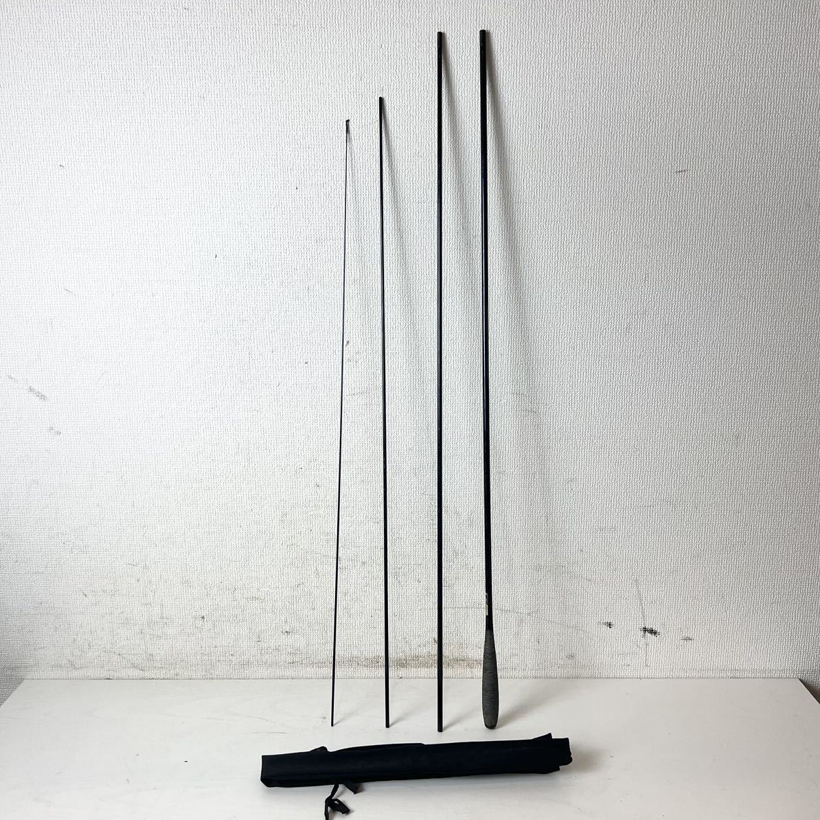 263＊中古品 極細峰 十一 ヘラ竿 ヘラブナ竿 釣り竿 4本継 竿袋付き フィッシング 釣り道具 釣具 淡水 現状品＊