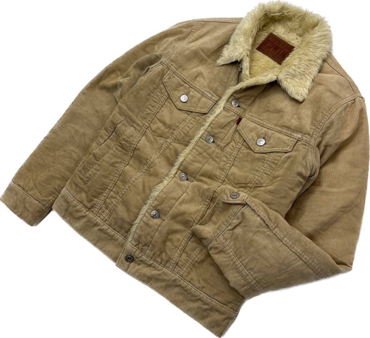 EDWIN ブラウン コーデュロイ -edwin ボアの中古品 メンズ EDWIN 