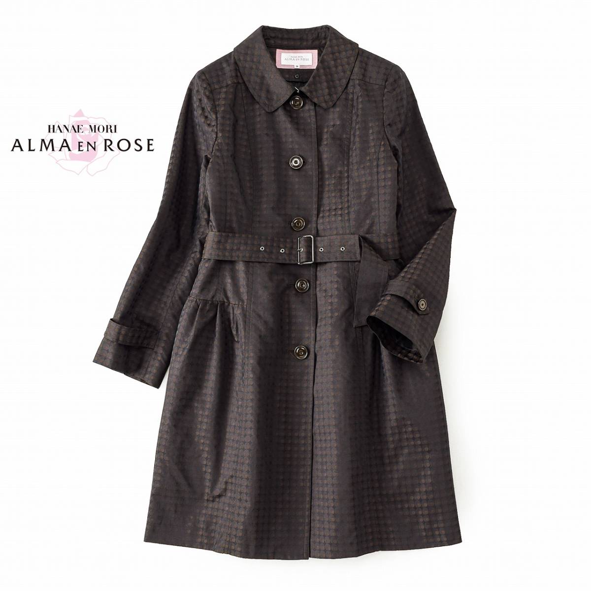 美品☆ハナエモリ・アルマアンローズ6万☆38size/9号☆コートE152