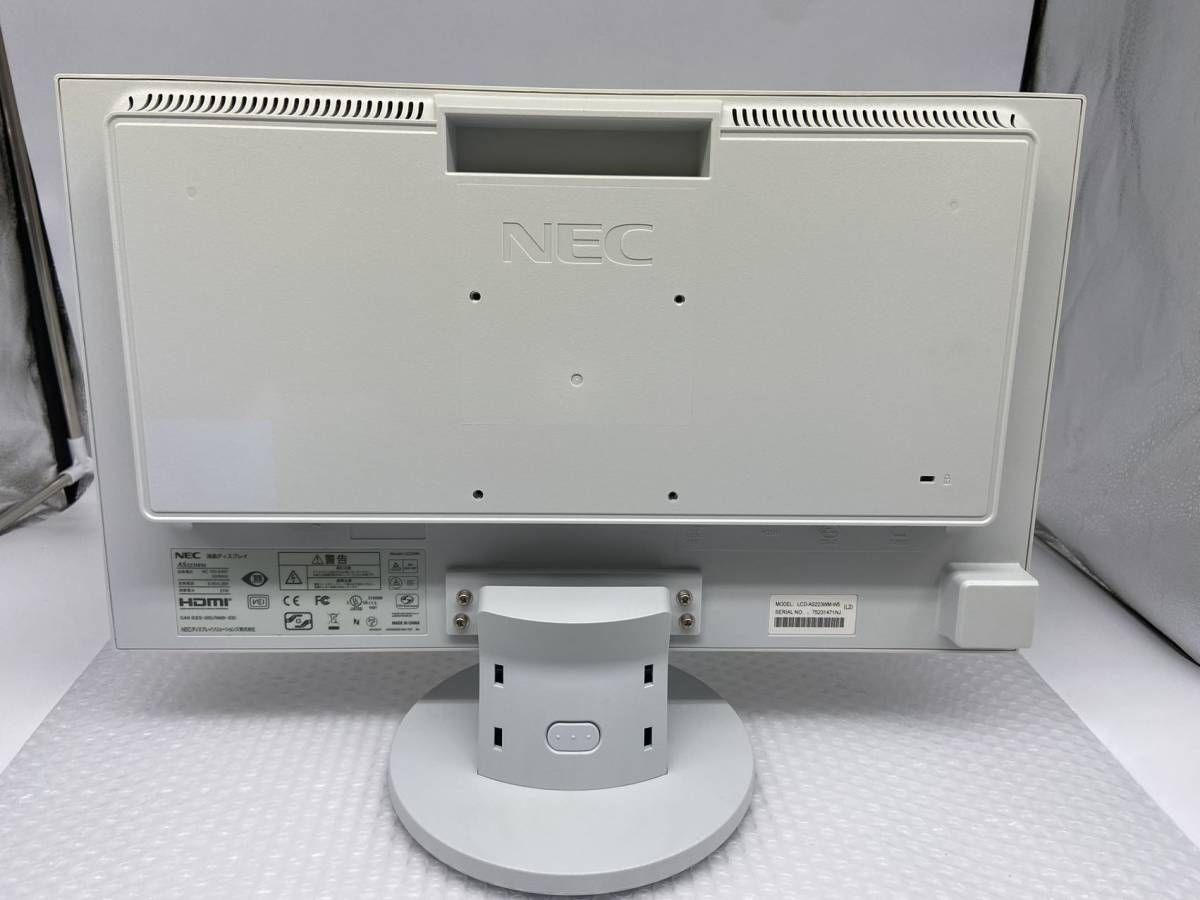 NEC 22インチワイド液晶モニタ LCD-AS223WM HDMI端子 スピーカー内蔵