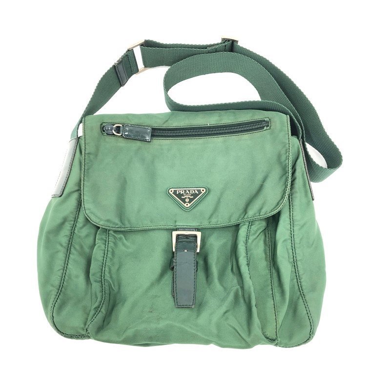 PRADA プラダ ショルダーバッグ ナイロン 緑 B8994【BKAC6011】