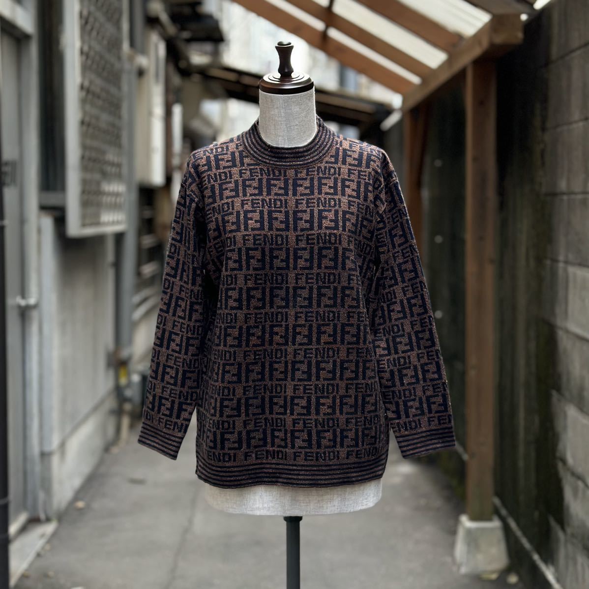 FENDI フェンディ mare ズッカ柄 ズッカ プルオーバー ニット KNIT