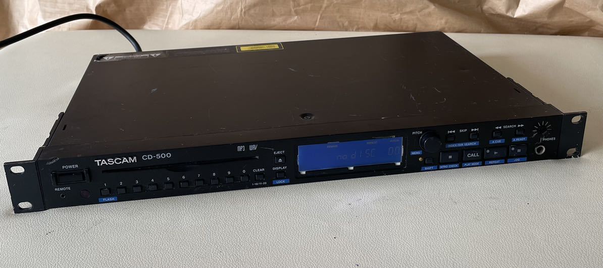 1円スタート 11.11 TASCAM CD-500 業務用 CDプレーヤー　現状　通電確認品、本体のみ