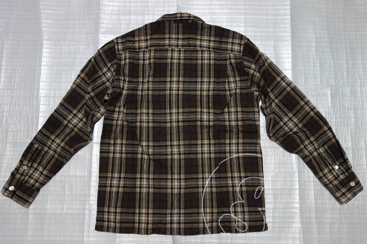 美品 00s グッドイナフ チェック ネルシャツ M / goodenough 裏原宿 長袖 トップス ビンテージ 藤原ヒロシ HF プリント GDEH GE 