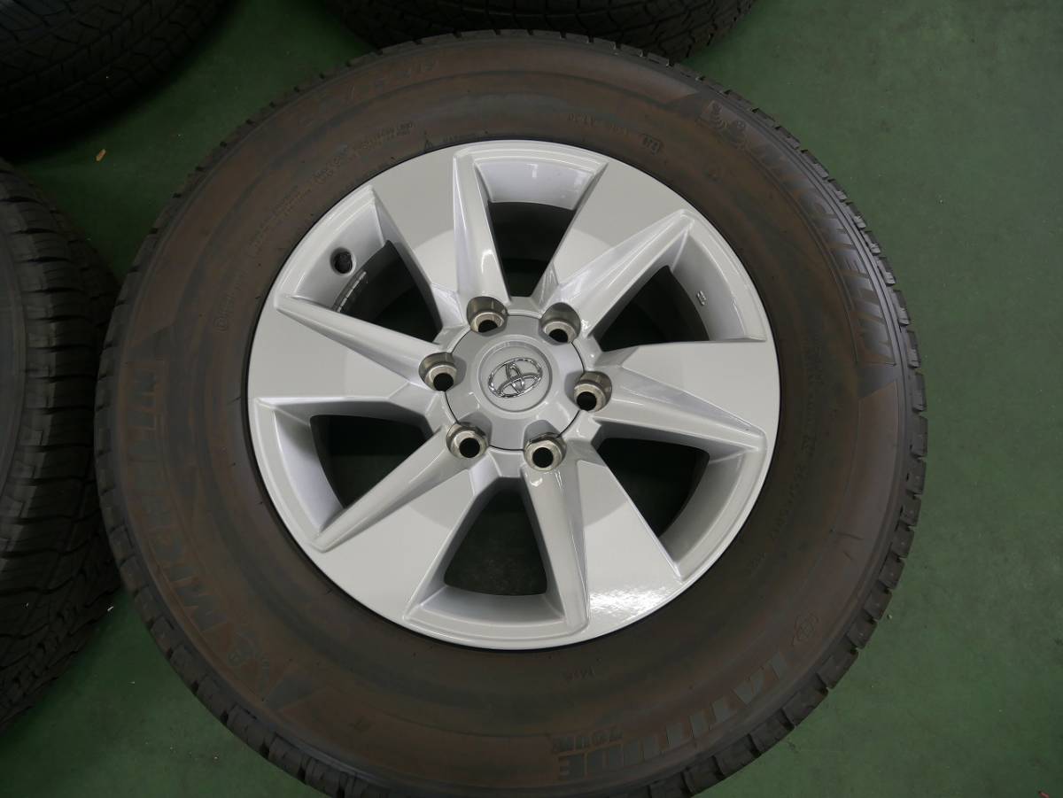 【1112-3】新車外し★１５０プラド後期純正★265/65R17★バリ溝★MICHELIN★LATITUDE★タイヤホイール４本セット★宮城県仙台市 265&frasl;65R17 プラド 新車外し ミシュラン公式認定 新車外しタイヤ 0