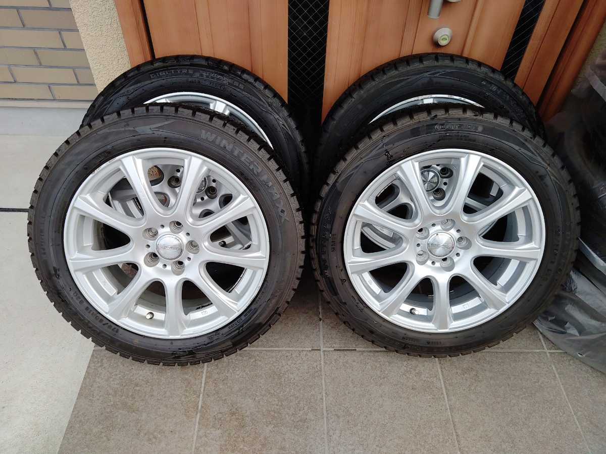 【21年製スタッドレス】DUFACT16インチ 5穴 16x6J ET42 DUNLOP WINTERMAX 175/60R16 アクア ヤリス フィールダー ノート フィットなど