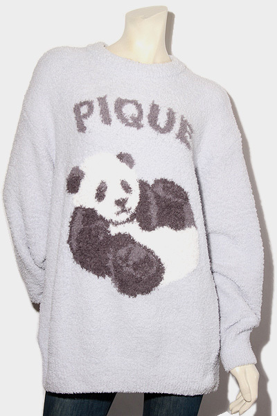 2023AW gelato pique ジェラートピケ パンダジャガードプルオーバー ニットプルオーバー F BLUE ブルー PWNT235093 /◆☆ レディース