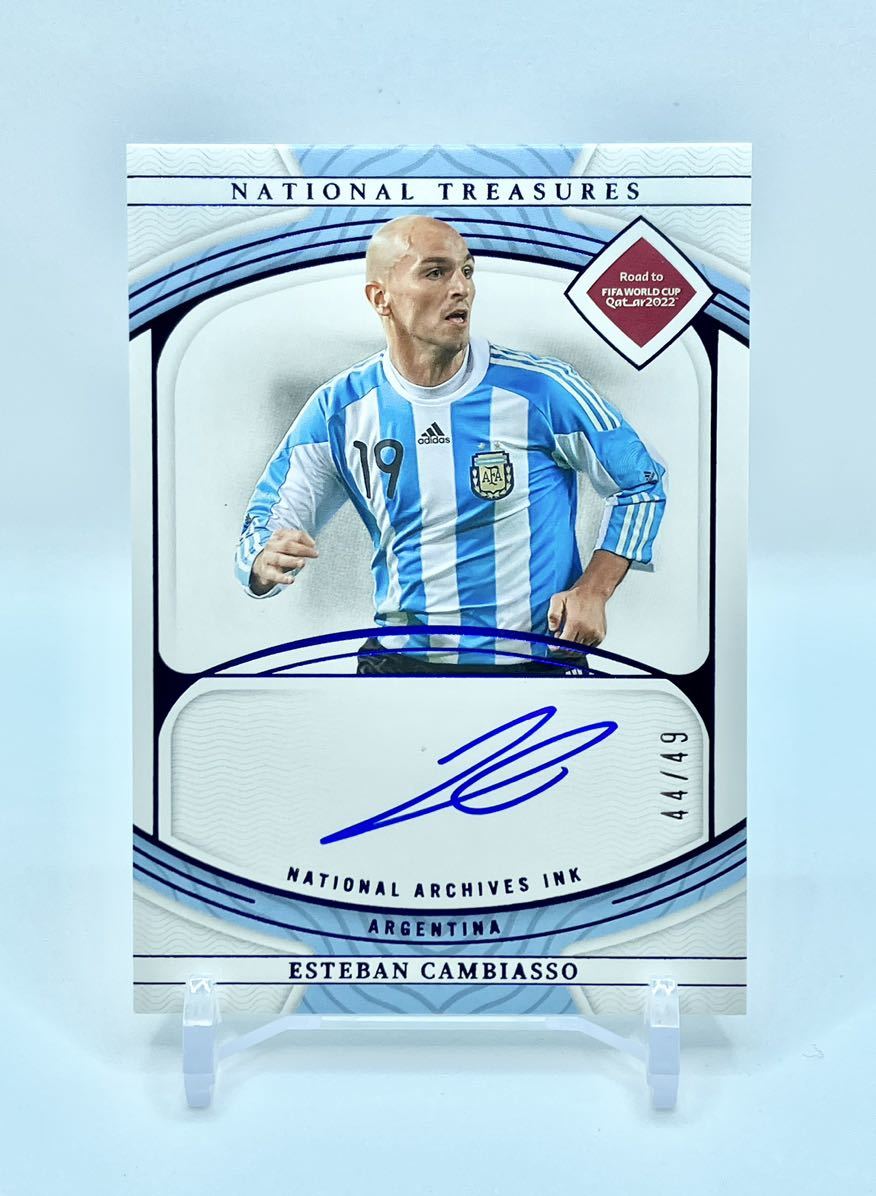 【49枚限定】カンビアッソ 2022 Panini National Treasures Esteban Cambiasso Archives Argentina Inter soccer On Card Auto