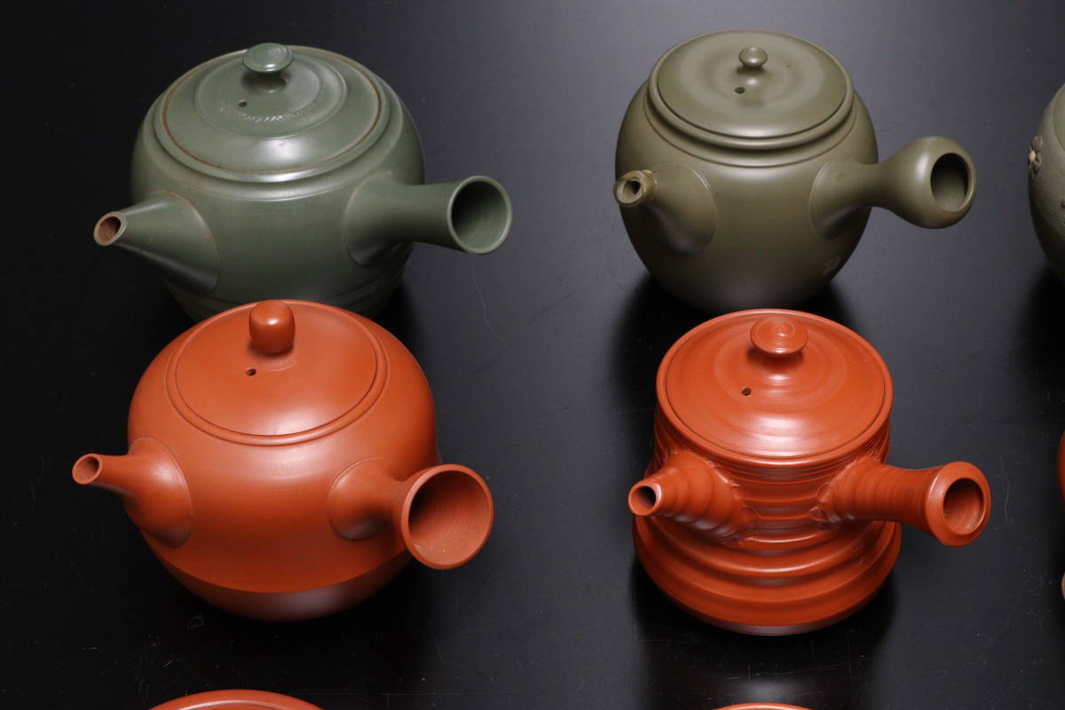 急須 常滑焼 在銘 朱泥 煎茶道具 萬古焼 茶注 俊峯 広己