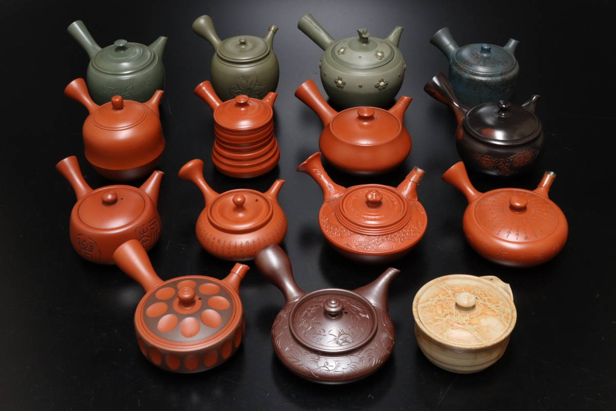 急須 常滑焼 在銘 朱泥 煎茶道具 萬古焼 茶注 俊峯 広己