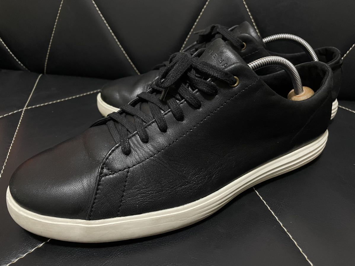 美品 COLE HAAN コールハーン C27974 9M レザーシューズ レザースニーカー スニーカー グランドOS レースアップ メンズ カジュアル 軽量 
