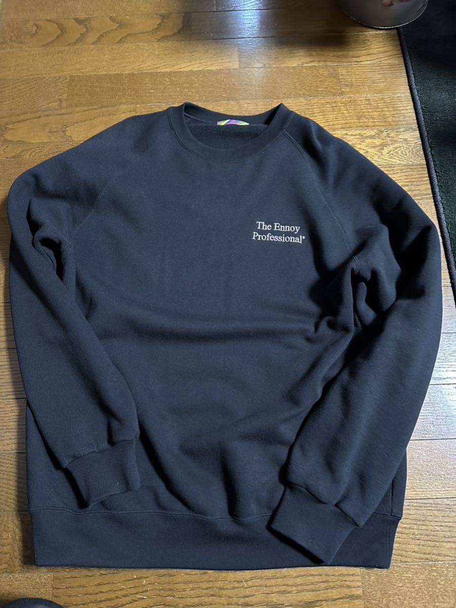 中古 エンノイ スタイリスト私物 クルースウェット ( BLACK ) L サイズ