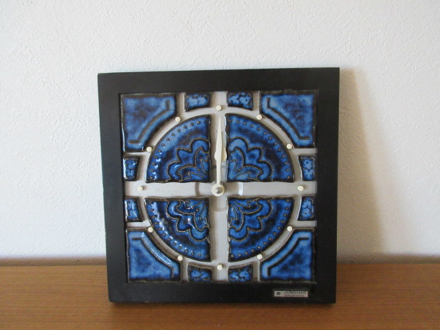 ビンテージ　ユンハンス　タイル　掛け時計　稼働品