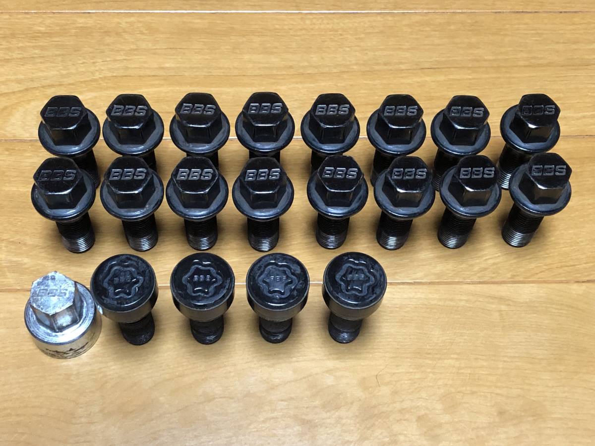 □BBS 黒 ボルト スレッド M14 1.5 テーパー AUDI⁄VW⁄MB 16本+ロック4 □BBS 黒 ボルト スレッド M14 1.5 テーパー AUDI⁄VW⁄MB 16本+ロック4