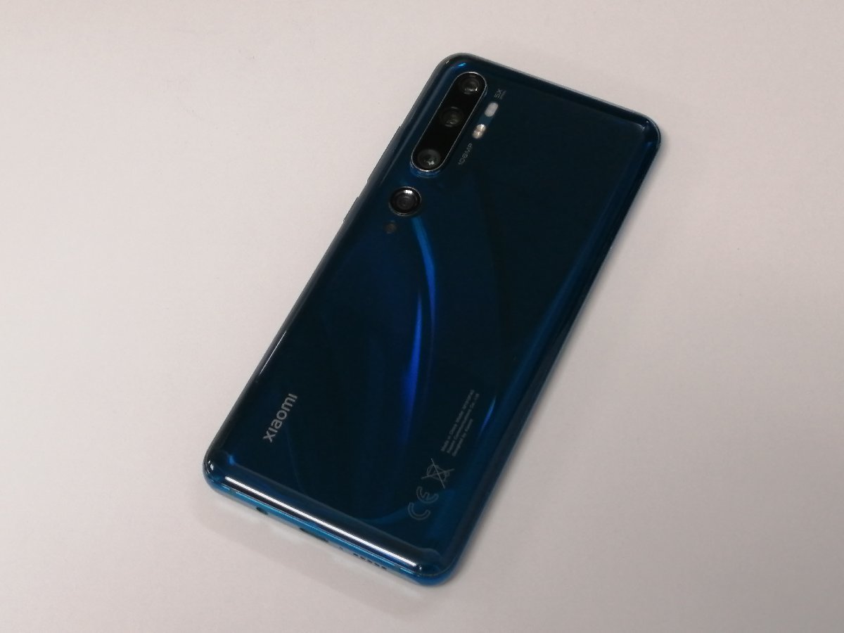 SIMフリー Xiaomi Mi Note 10 オーロラグリーン Note Mi Xiaomi 中古Mi