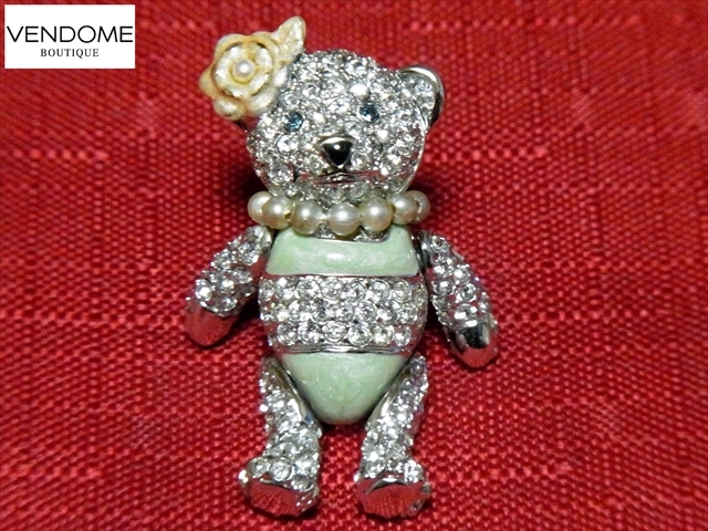 美品 VENDOME BOUTIQUE ヴァンドーム ブティック ベアー ブローチ ピン
