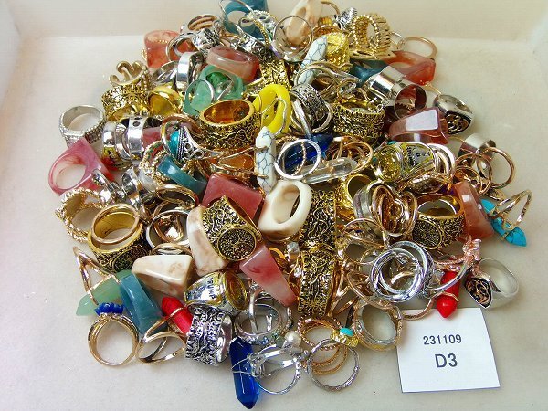 Nd8[21]おまとめて大量1Kg以上!!!!★昭和レトロ指輪 メンズ レディースファッションリング アクセサリー まとめ売り●●231109D3