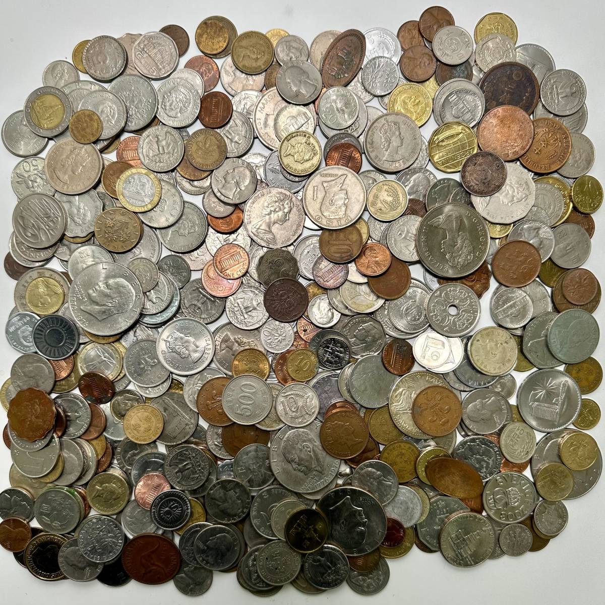 古銭 外国  海外 外貨 旧硬貨 近代貨幣 まとめ ヨーロッパ アジア 銭 約2.3kg 外国銭 海外 硬貨 古銭 貨幣 大量 まとめて セット アメリカ