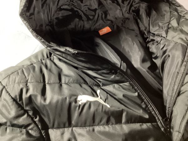 美品 プーマ PUMA パーカー付きベンチコート L//防寒暖か温い防風