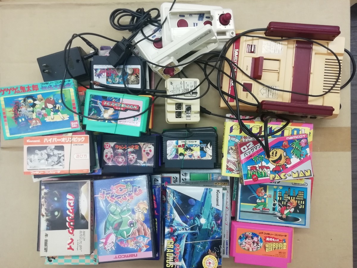 ニンテンドー ファミコン本体 ソフト まとめ売り 全て動作未確認