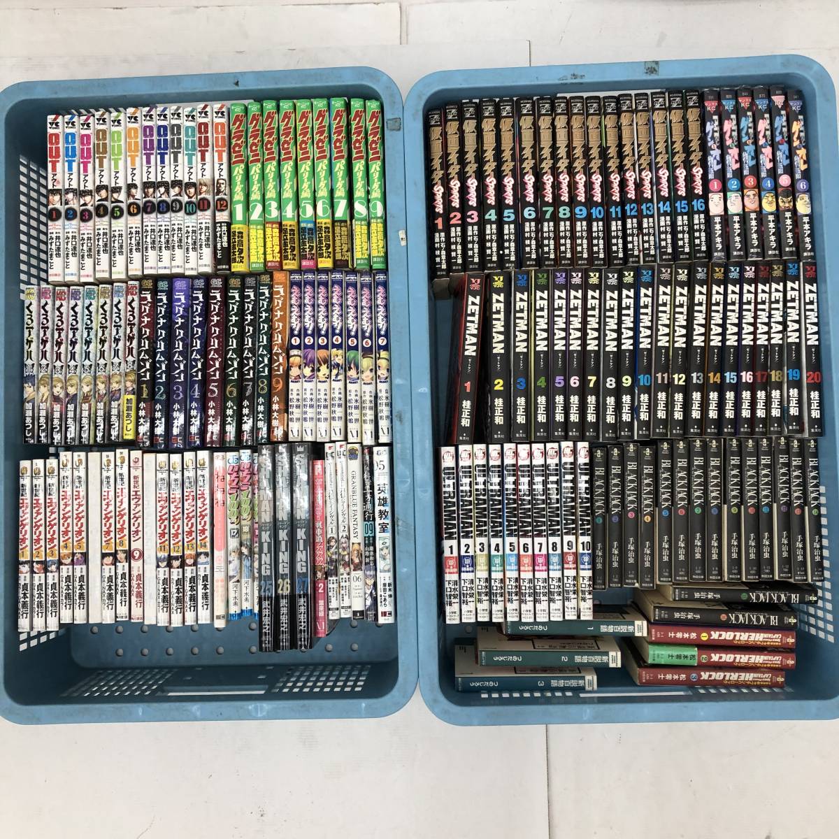 【大量140冊以上セット】コミック まとめ/ZETMAN 全巻/OUT 1-10/仮面ライダーspirits/ULTRAMAN/ブラックジャック/エヴァンゲリオン 全巻等