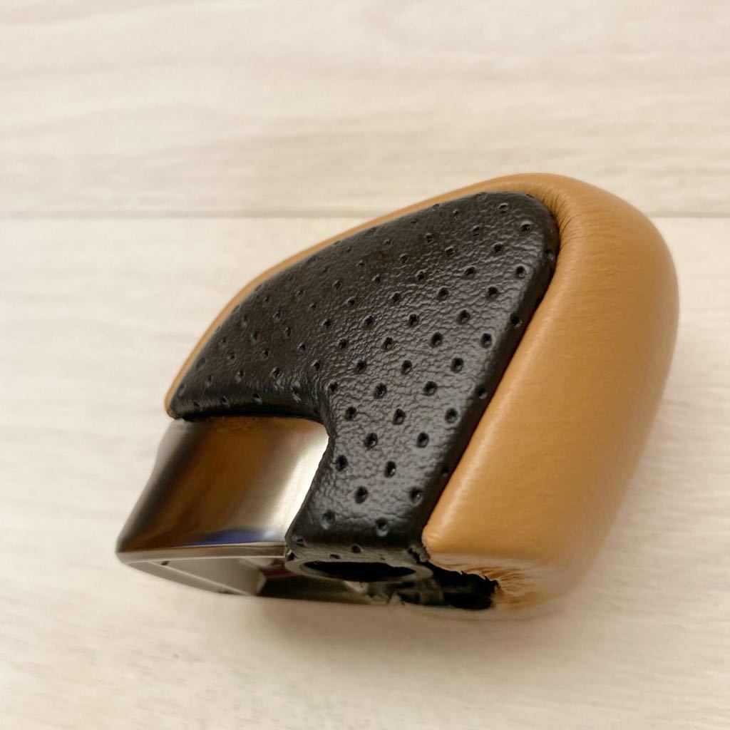 レクサス NX 20系 シンクデザイン シフトノブ ヘーゼル ブラックパンチング think design レザーインテリア革巻 本革_2