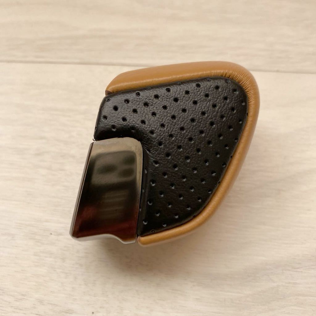 レクサス NX 20系 シンクデザイン シフトノブ ヘーゼル ブラックパンチング think design レザーインテリア革巻 本革_4