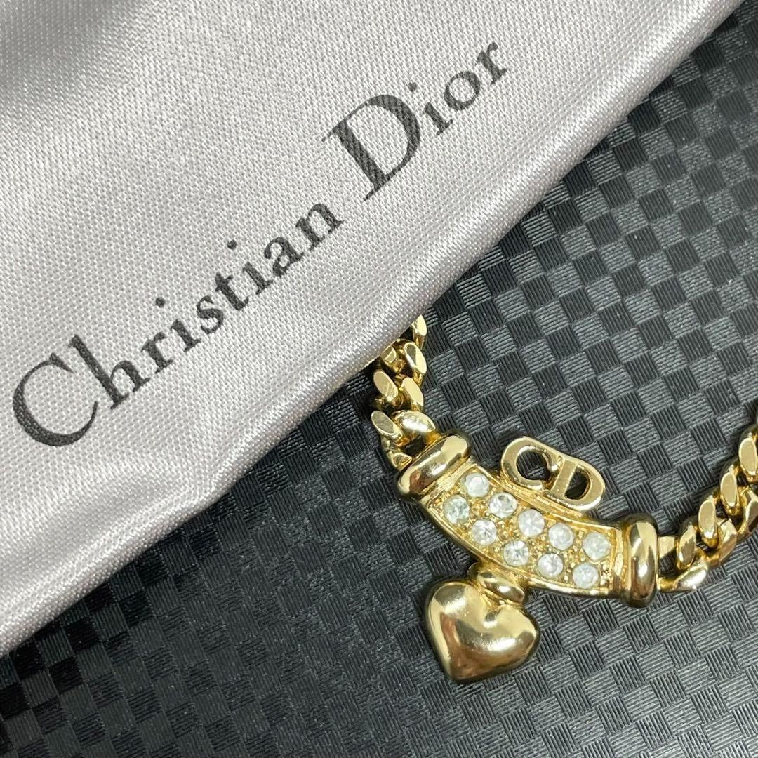 極美品 Dior ディオール ネックレス アクセサリー CD ロゴ ライン