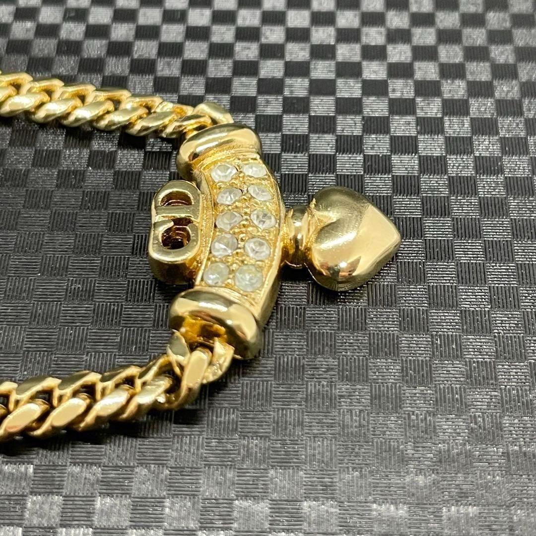 極美品 Dior ディオール ネックレス アクセサリー CD ロゴ ライン