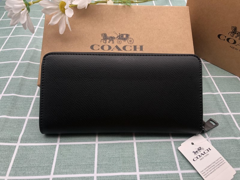 COACH コーチ 財布 長財布 ブラック メンズ プレゼント 小銭入れあり