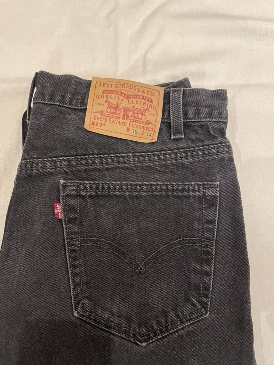 激レア 90s ビンテージ Levis リーバイス 517 ブラック BLK 36/34 USA 