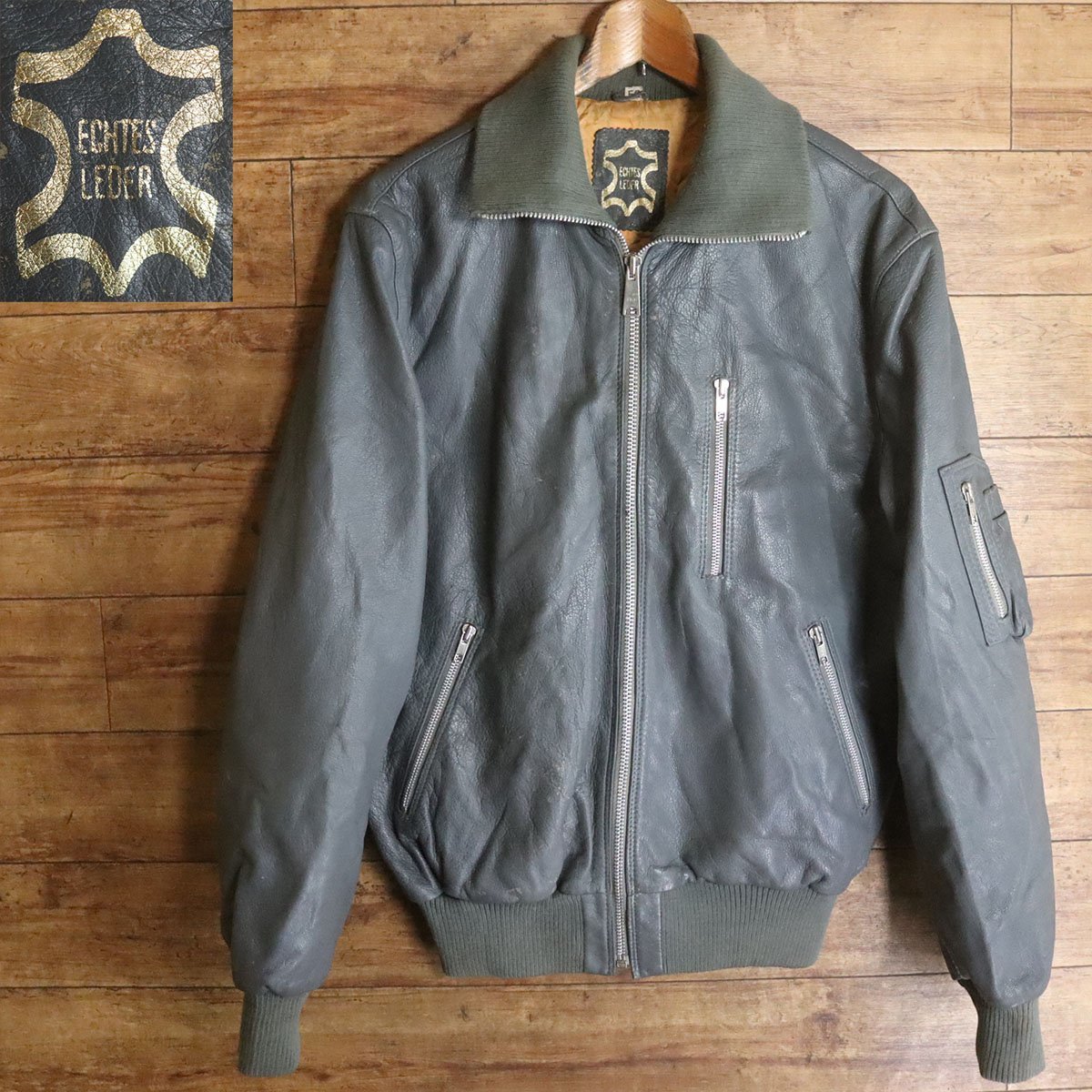 G2T/R11.7-1 ECHTES LEDER ドイツ軍 パイロットジャケット 本革 レザー 