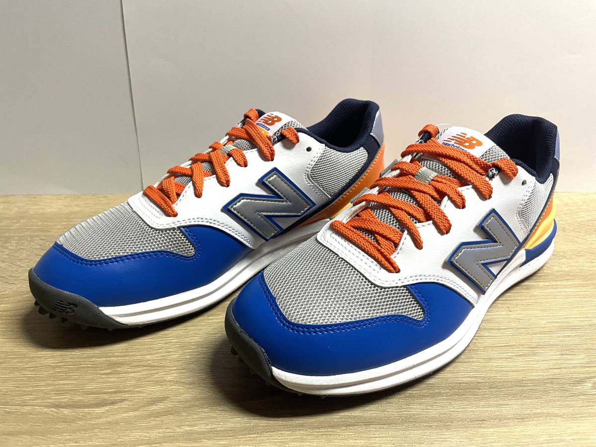 未使用 ニューバランス 23.5cm ゴルフシューズ UGS996BO D ブルー 