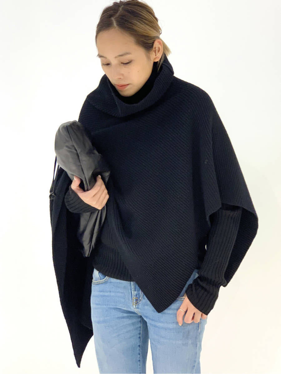 ☆美品☆APSTUDIO タートルネックプルオーバー ニットポンチョ