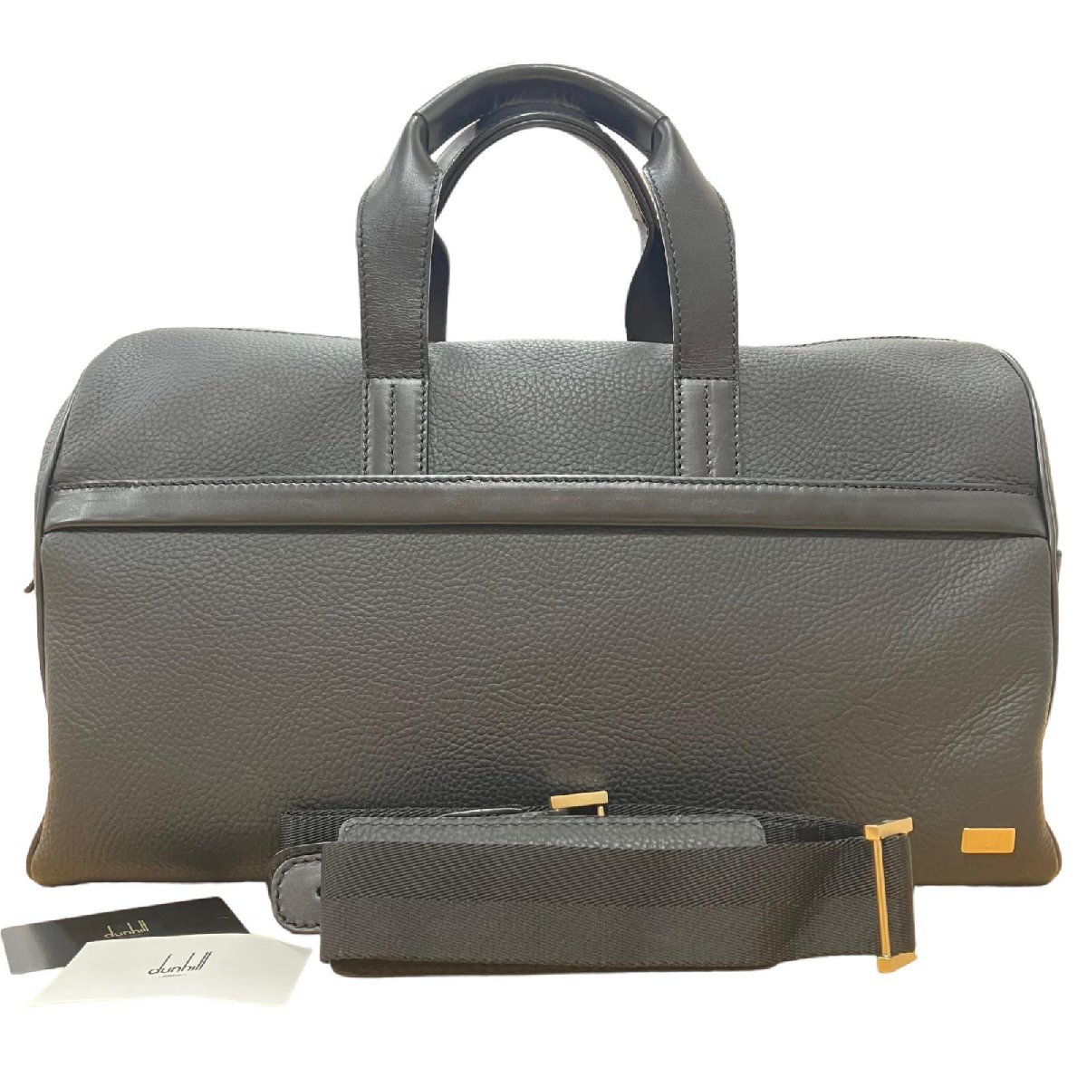 ダンヒル　2way ボストン　バッグ　レザー　大きいサイズ Dunhill ダンヒル 2WAY ボストンバッグ レザー ブラック 【公式通販】