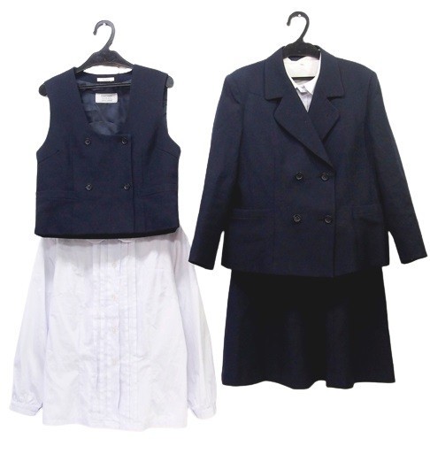 bw_4455 5点セット 栃木県 県立 宇都宮中央女子高校 【女子校】 冬服 東武製 ブレザー制服 上下セット+ベスト