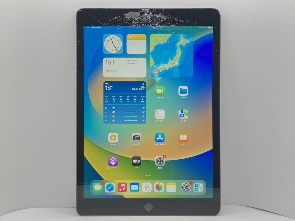 中古・ジャンク】液晶画面割れ インカメラ不良 Apple iPad(第9世代) Wi