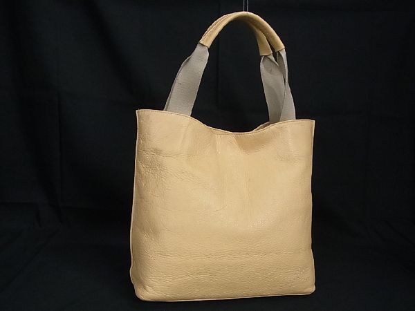 1円 ■美品■ Kitamura キタムラ レザー ハンドバッグ トートバッグ ショルダー 肩掛けかばん レディース ベージュ系 AV3050