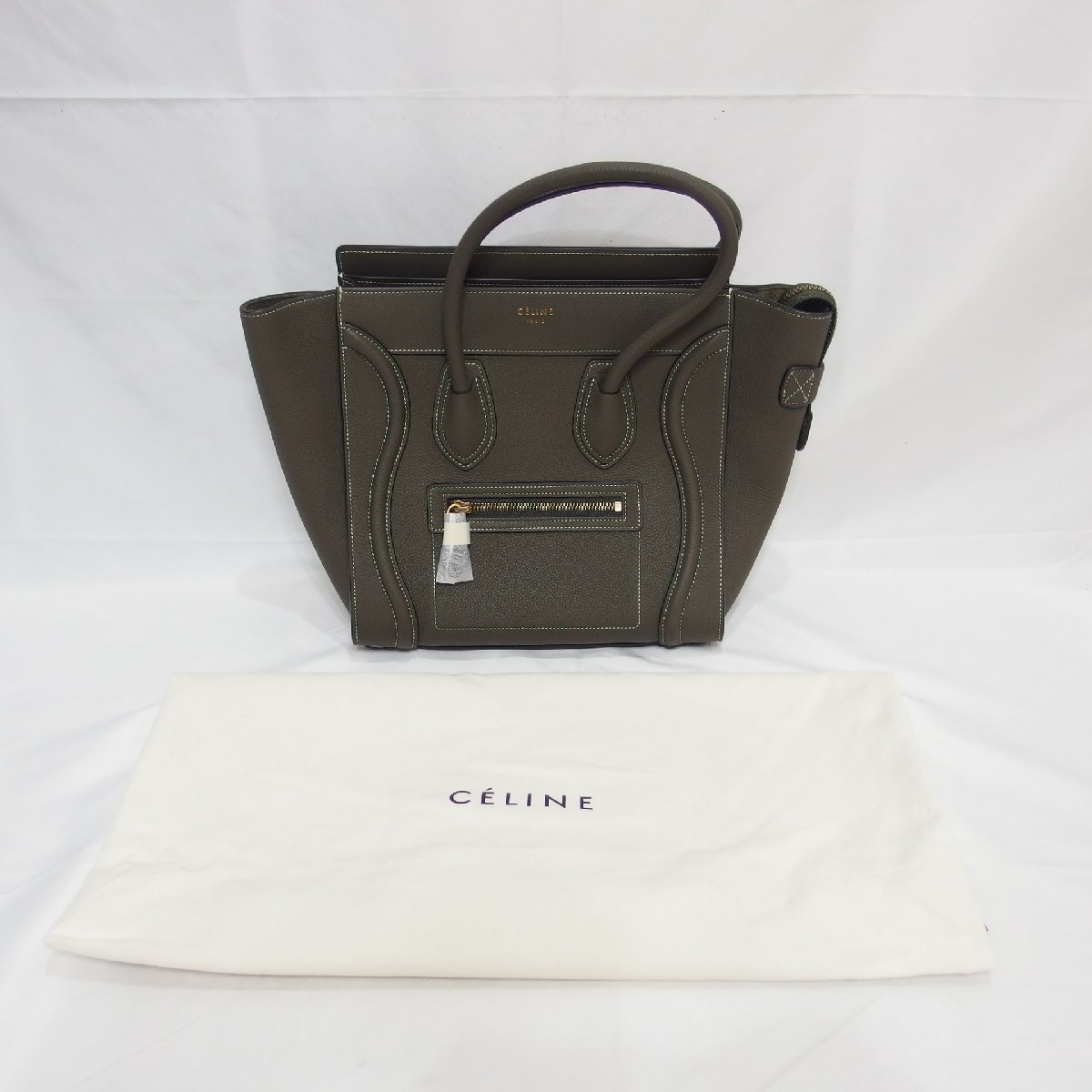 CELINE セリーヌ マイクロ ラゲージハンドバッグ ベビードラムドカーフ 