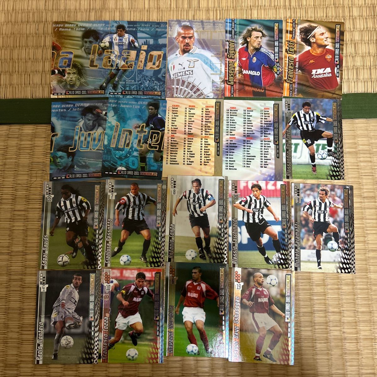 panini calcio cards 2001 大量まとめ売り 
