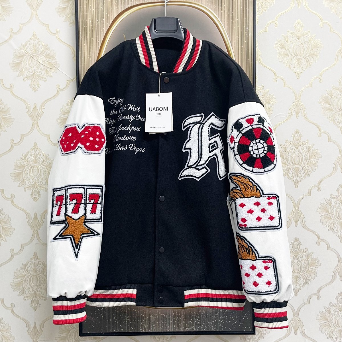 上級EU製＆定価7万◇UABONI*Paris*スタジャン*ユアボニ*パリ発 