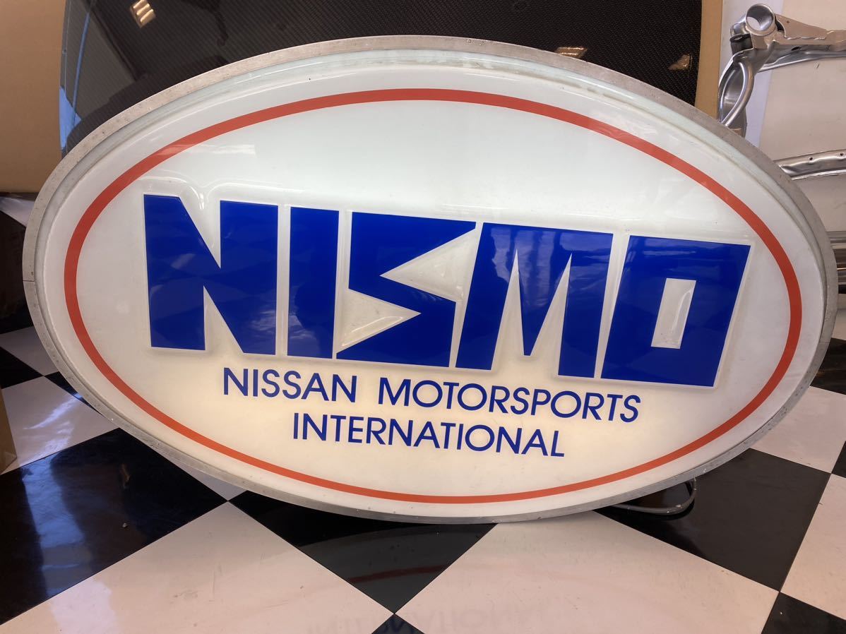 当時物 非売品 nismo ニスモ 旧ロゴ 電光 ショップ 看板 サイン 日産
