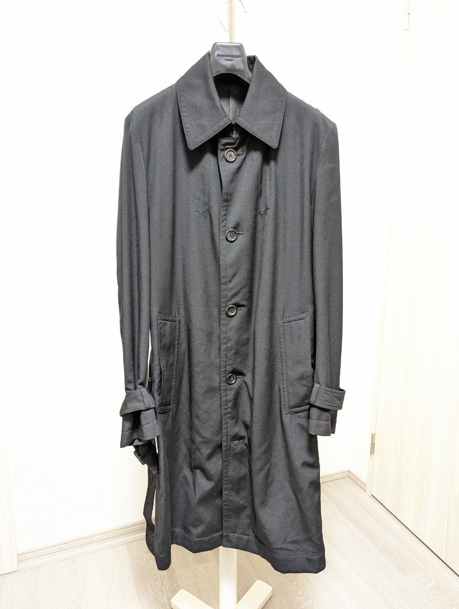 Y's for men トレンチコート WOOL100％ 黒 コートビジネス for men Y's
