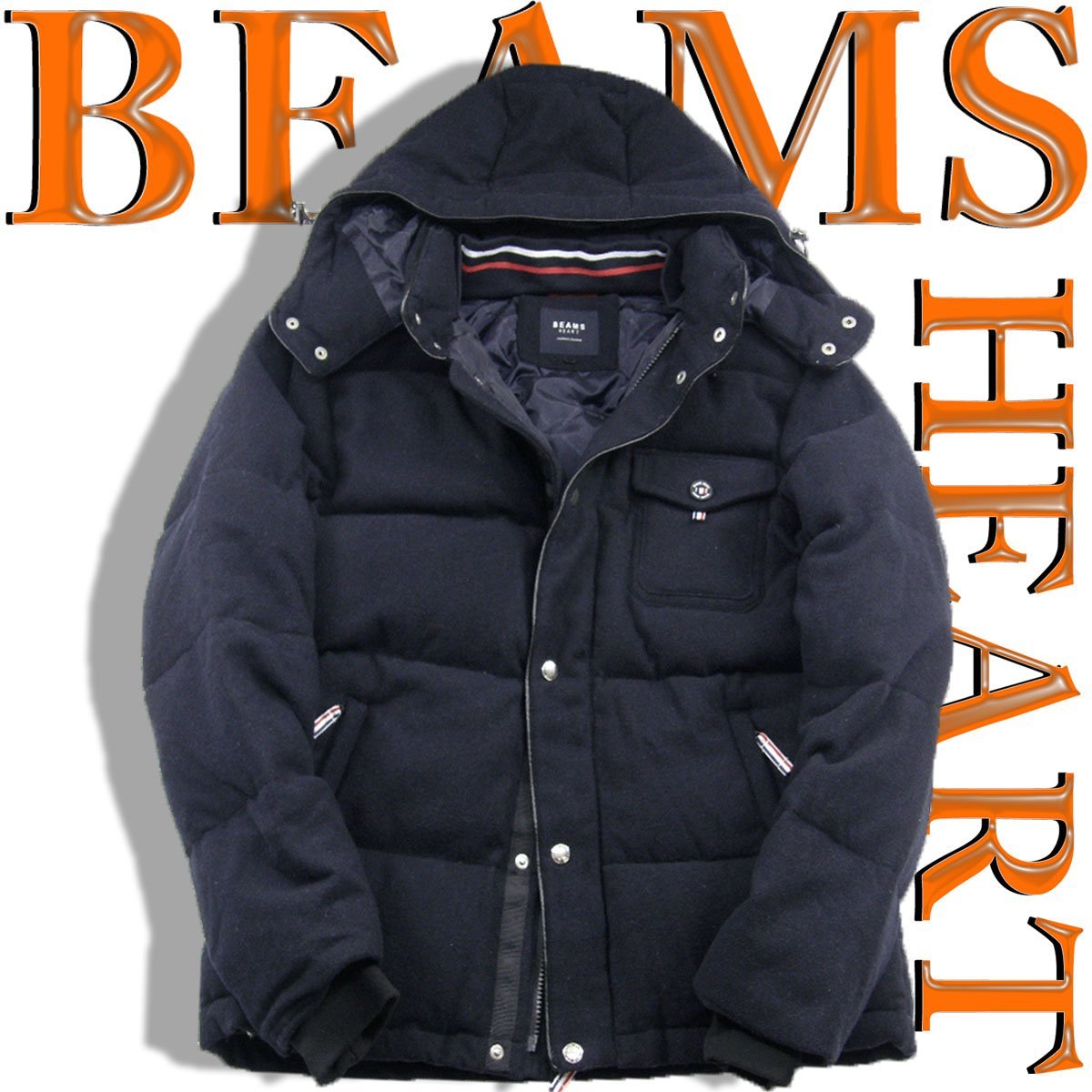 新品 BEAMS 【上品なウールツイル】 2WAY ダウン 米国デュポン社素材 M 