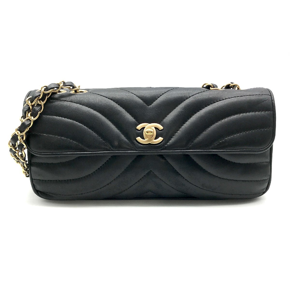 CHANEL CHANEL シャネル Vステッチ ココマーク フリンジ付き