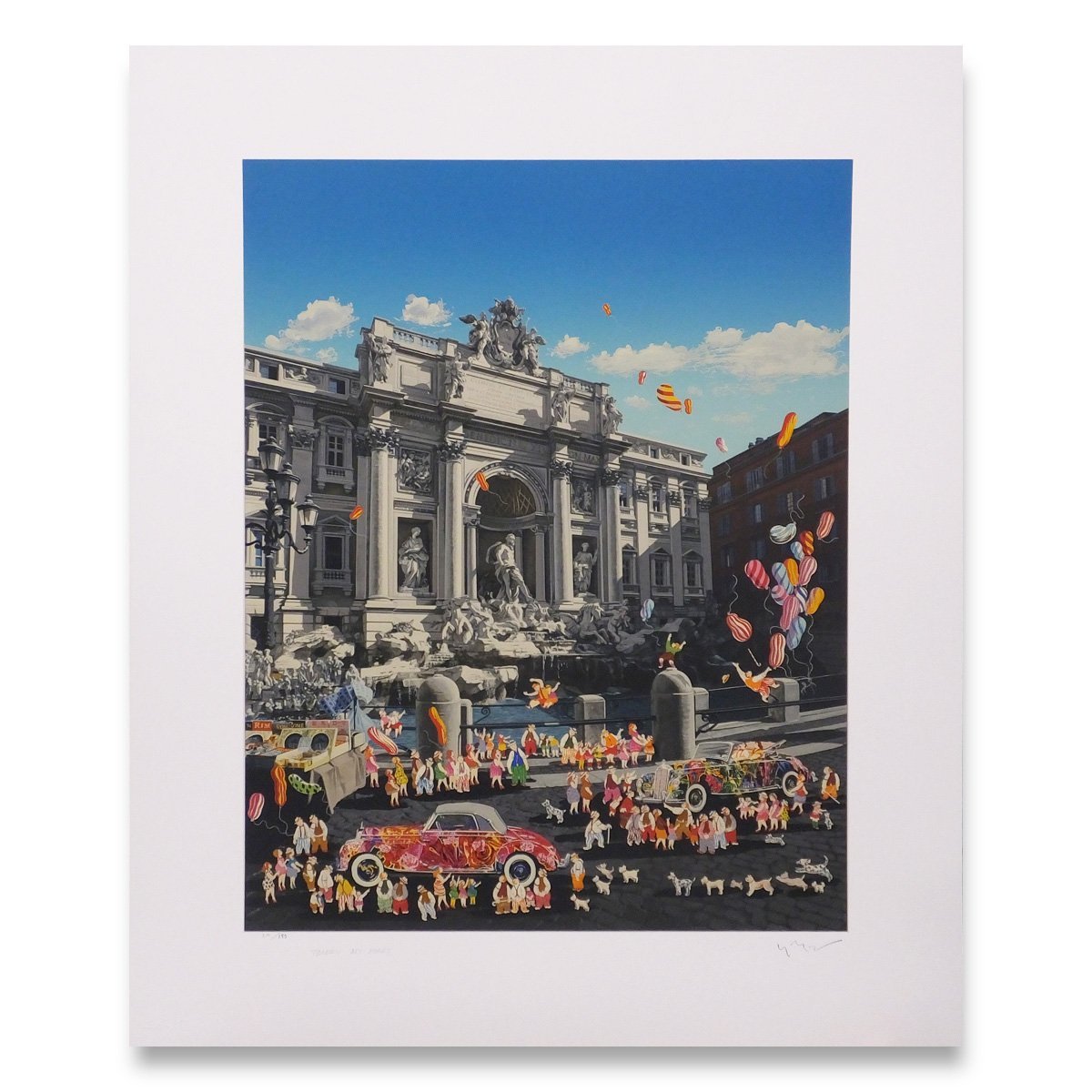 ヒロ・ヤマガタ アースリーパラダイスインローマ シルクスクリーン 風景画 シート 本人サイン 真作保証◆おたからや【xm0299】同梱-5