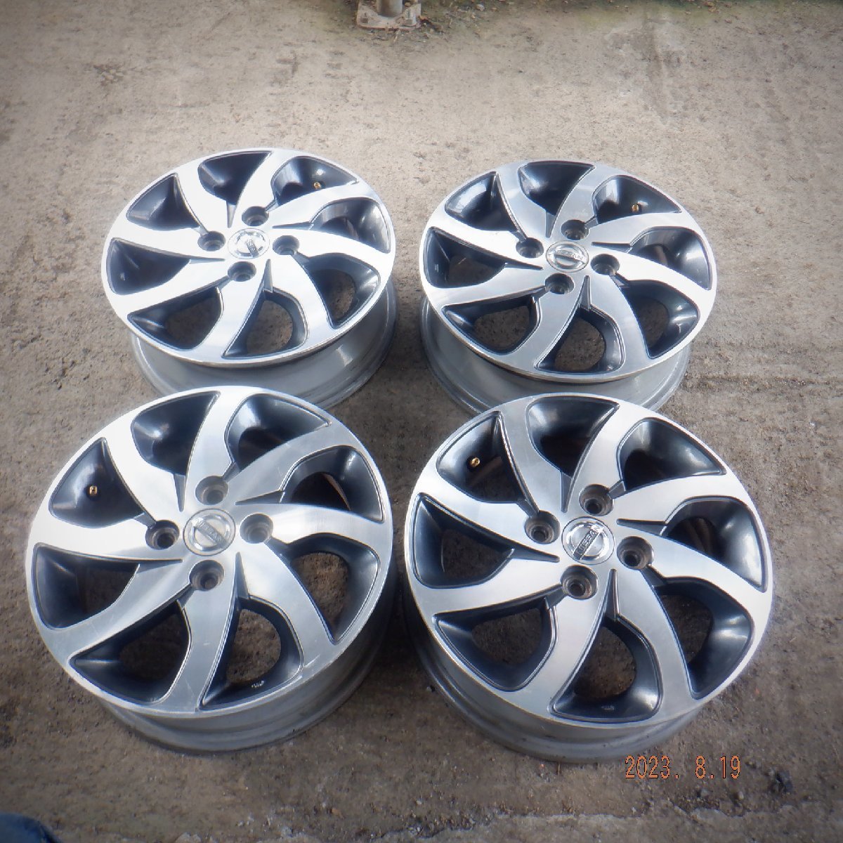 14インチ ニッサン　純正アルミホイール △ニッサン 純正 ホイール4本 14X4.5J PCD.100 オフセット30 4穴
