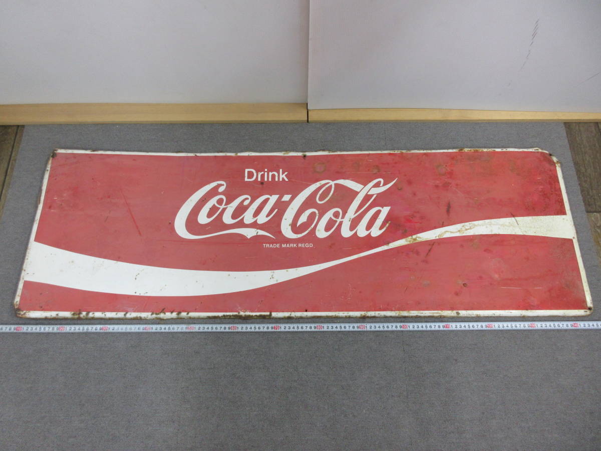 M【12-7】○12 Coca-Cola コカ・コーラ 大型看板 片面 長方形 角型