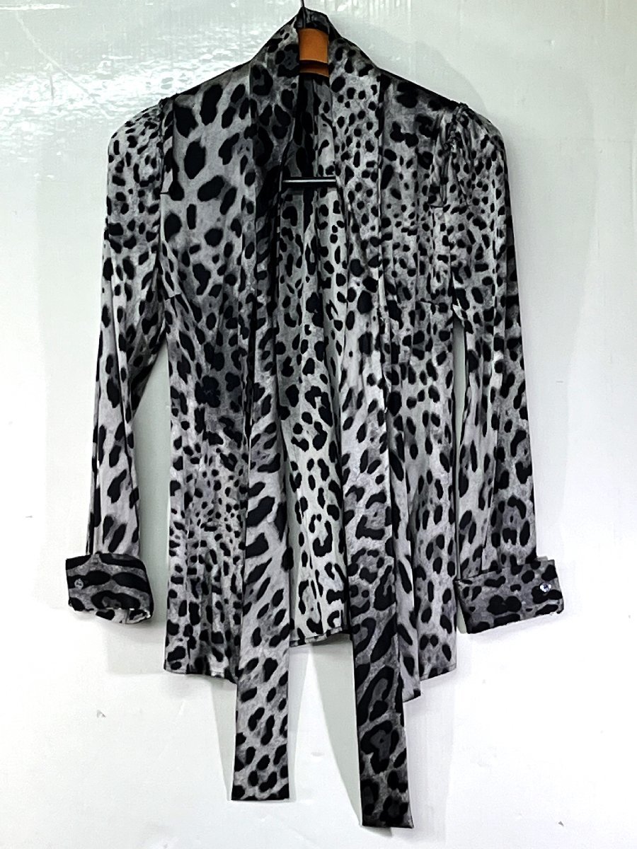 DOLCE&GABBANA　ドルチェ＆ガッバーナ　ブラウス　長袖シャツ　40サイズ　シルク　エラスタン